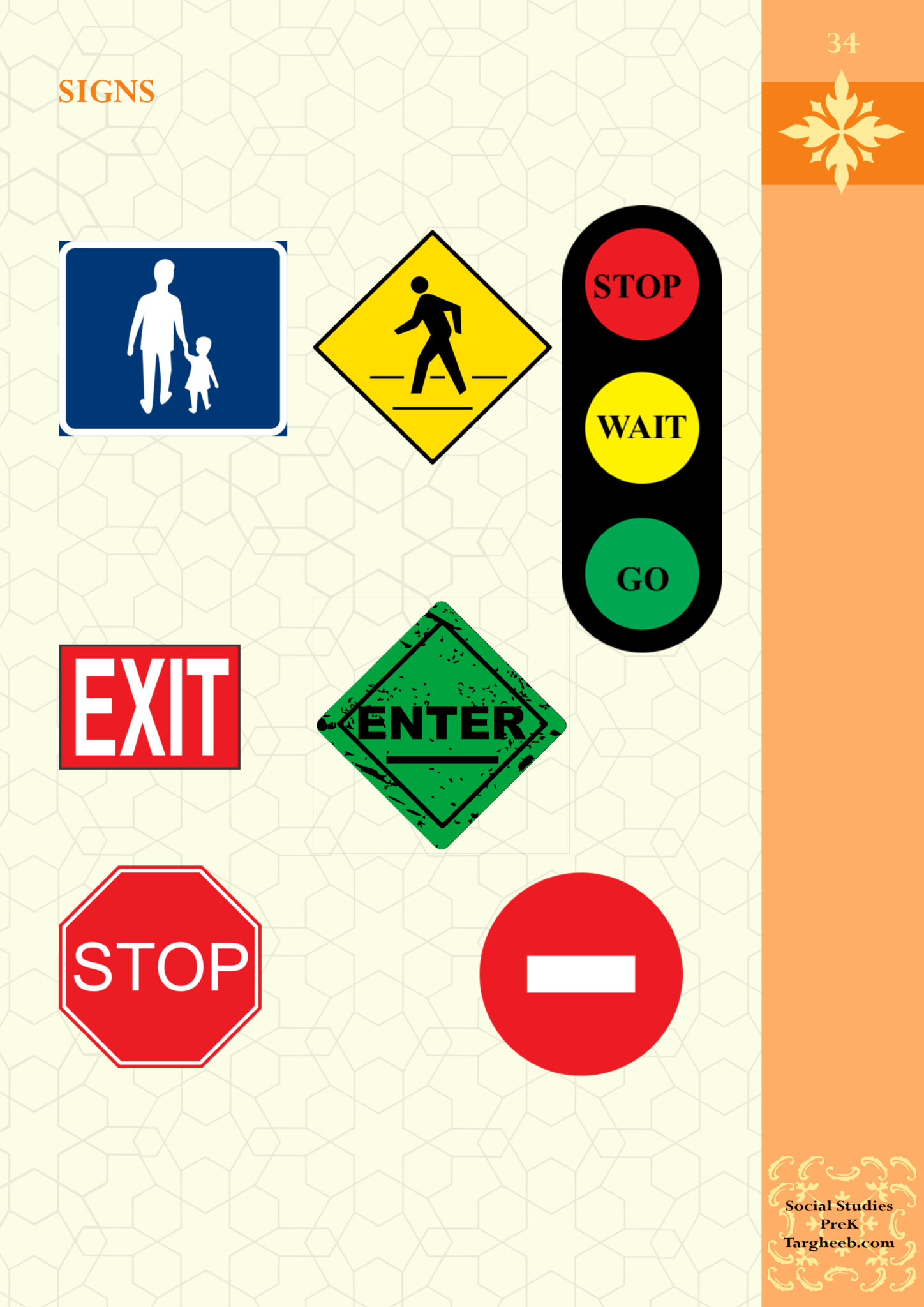 Pre K Social Studies Signs in the City Targheeb