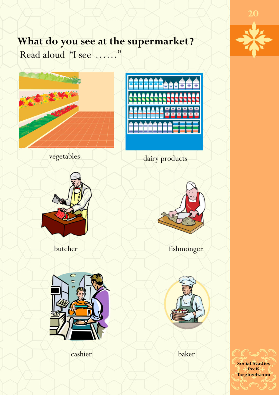 Pre K Social Studies The Supermarket Targheeb